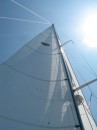 Sails look good on a beautiful day out on Lake Michigan.
