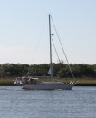 s/v CAVU heading south on ICW at Southport, NC.