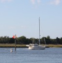 s/v CATSPAW heading south on ICW at Southport, NC.