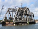 Here is a better picture of the old, out of service RR swing bridge.  But wait, what in the world is that at the top?