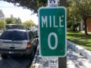The infamous "Mile 0" marker on U.S. 1 in Key West.