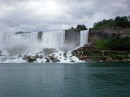 Looking at American Falls and Bridal Veil Falls from Maid of the Mist