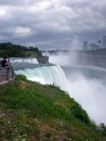 Up close on the US side, Horseshoe Falls and mist in the background