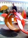 Big kid at playground in downtown Miami