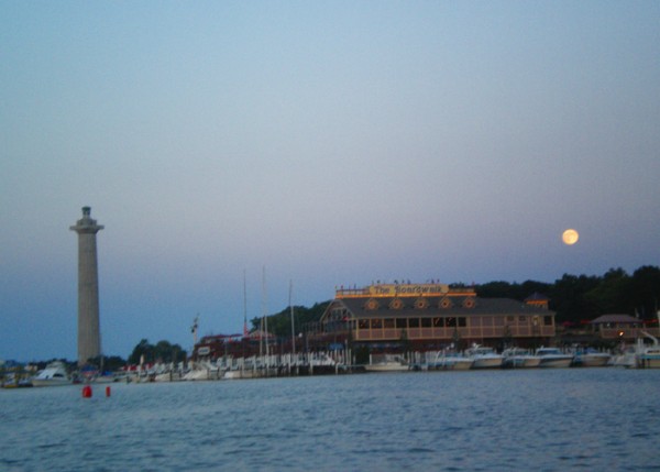 Full moon rising over Put-in-Bay & South Bass Island