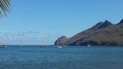 Tango anchored safely in Taiohae Bay, Nuku Hiva