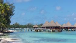 The "not-so-cheap" luxury huts over the Rangiroa lagoon at Kia Ora.  Lots of the islands have similar places.