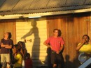 Carnival has started in Dominica... love the shadow next to Scott!