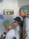 No - we were not heading into surgery... those without hats at the Carib/Ting bottling plant had to wear hair nets!  (Sorry Scott and Matthew!)