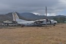 Dilapidated Cuban planes on the old runway in Grenada post US invasion