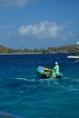 Our bread delivery guy in Tobago Cays - he  brought us fresh croissants and baguettes out in the middle of nowhere!