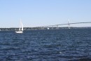 Safari Tu entering Newport Harbor - thanks Dana for taking this photo!