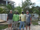 Jerry, couple of Bahamians and Hank.  We were at a beach stop and the guys were working on a house.  They stopped and talked to us for a half an hour in Green Turtle.  They are interested in us as we are them.  Very friendly and open about everything!  Forget their names.