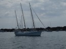 An old classic from Nova Scotia anchored in Marsh Harbour