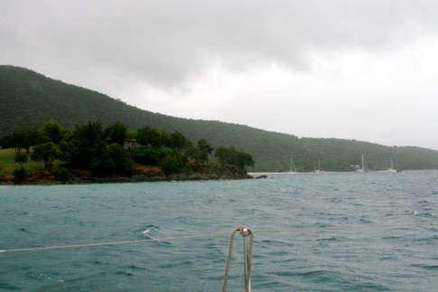 A soggy afternoon in Caneel Bay, St John USVI looking south