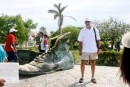 Los Zapatos Viejos (Old Shoes Monument) honors Luis Carlos Lopez, a famous satirical poet & writer who declared he loved Cartagena as much as he loves his own shoes