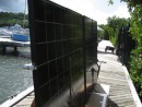 Moving the solar panel assembly to the boat