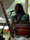 Diali Cissokho of Kaira Ba: Bandleader and kora player, he comes from a long line of Griot musicians in Senegal. The band performed Sunday afternoon on the Live Oak Stage and had everyone out of their seats and moving.