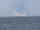 Smoke from the 45,000-acre fire on the Alligator National Wildlife Refuge could be seen from the Pungo River.
