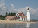 We made it as far as the Cove Point Lighthouse on our dingy ride. It was a calm day on the bay or we couldn