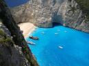 Shipwreck bay on Zakinthos. I was to tight to pay for a boat trip!
