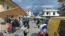 Saturday market, mostly fruit and veg. Some excellant local produce and so very cheap. Rain clouds in the background