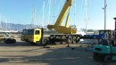 Large crane to lift a 45ft yacht.