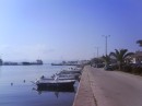 Preveza quay and nobody about on a beautiful day.