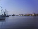 View from the free marina to Preveza
