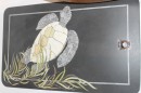 Sea turtle on hatch cover