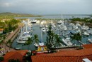 Overlooking the marina and the back-bay.