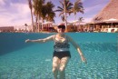 Anita enjoying the pools in Marina Costa Baja