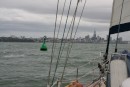 Approaching Auckland with 30 knots behind us!: Approaching Auckland with 30 knots behind us!