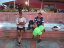 Waiting for the time to pass to go back to Trinidad.  A guy walking passed gave the balloons to Johan.  He said it is for love.  Johan gave it away to a little boy, but the guy came back looking for Johan and the balloons.  Luckily Johan went to the chemist.....