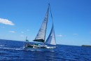 Photo of Ntombi on the voyage from Tongatapu.  Picture taken by Radience
