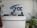 The very friendly staff at TCC office at the Pacific Hotel where we spent a few hours browsing internet for weather forecasts and attempting to update our blog