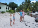 The hostess of the island with Zoe and kids from Black Pearl