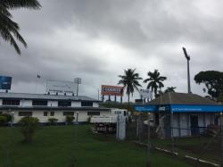 National Sports stadium: In Fiji, sports is also a religion. This is the big Suva stadium where the BIG rugby games are hosted.  The whole town was in turmoil when the Chiefs vs Crusaders match were played on local grounds.  