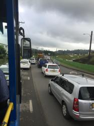 Traffic out of Suva: Travelling on the bus to Lami Town, we encountered some traffic.  We came to a complete halt for a few minutes before slowly resuming to normal speed