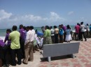 Members of the congregation attending the Baptism ceremony