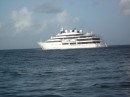 Katara, the 10th largest power yacht in private ownership and it moored a few meters from us