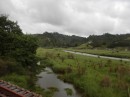 View of the road and the river - taken from the bridge between Opua and Kawakawa where the train stops