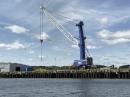 Massive crane on the Hudson