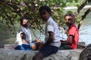 Kids skipping school at Port Resolution
