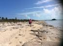 Walking beach in Farmers Cay near Kemp anchorage 