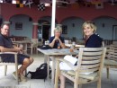 Enjoying a drink at the Royal Bermuda Yacht Club