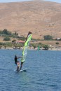 At Sigri, Lesvos where we anchored there was a windsurfing school, loved this Dad and son team