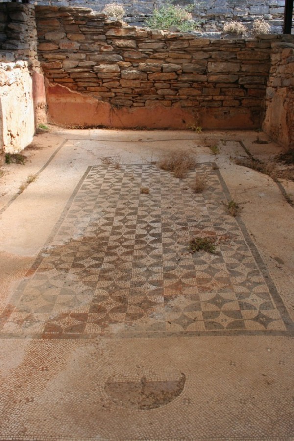 Iassos floor with weeds and all