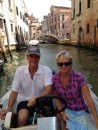 Exploring Venice canals on our tender
