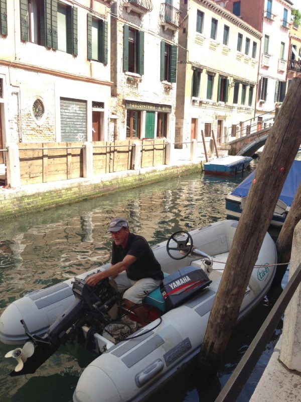 Russell fixing tender engine in Venice (causing us constant grief at the moment)